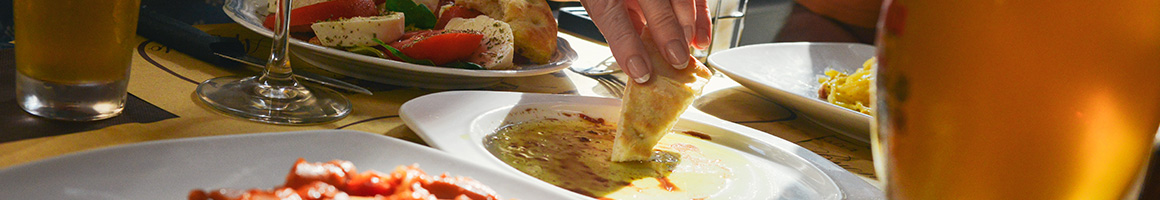 Eating Greek Mediterranean Middle Eastern at Petra Mediterranean Bistro restaurant in Seattle, WA.